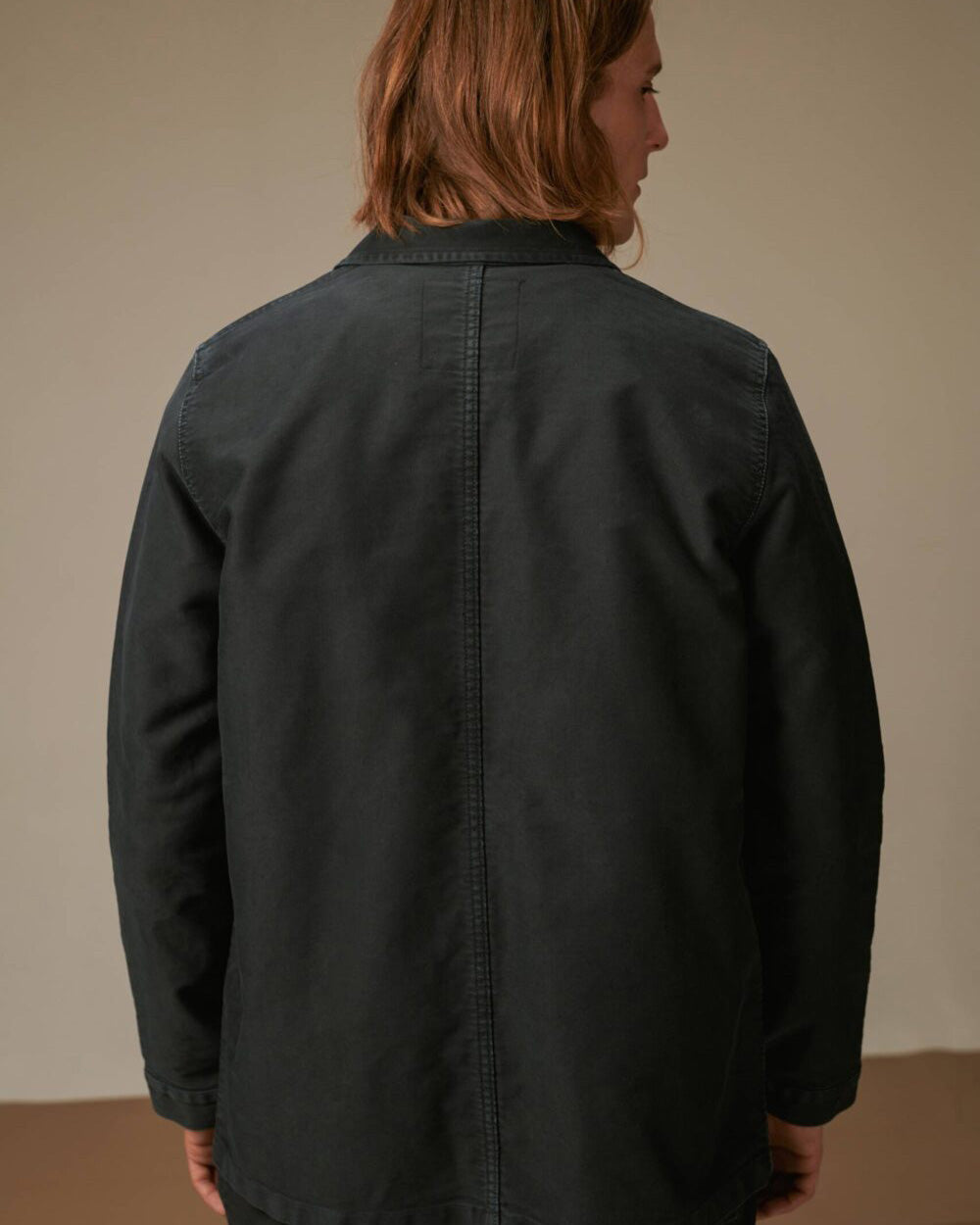Le Mont St Michel Moleskin Vintage Washed Work Jacket - Black | Le Mont St Michel Jackets & Coats | JEANSTORE