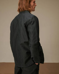 Le Mont St Michel Moleskin Vintage Washed Work Jacket - Black | Le Mont St Michel Jackets & Coats | JEANSTORE