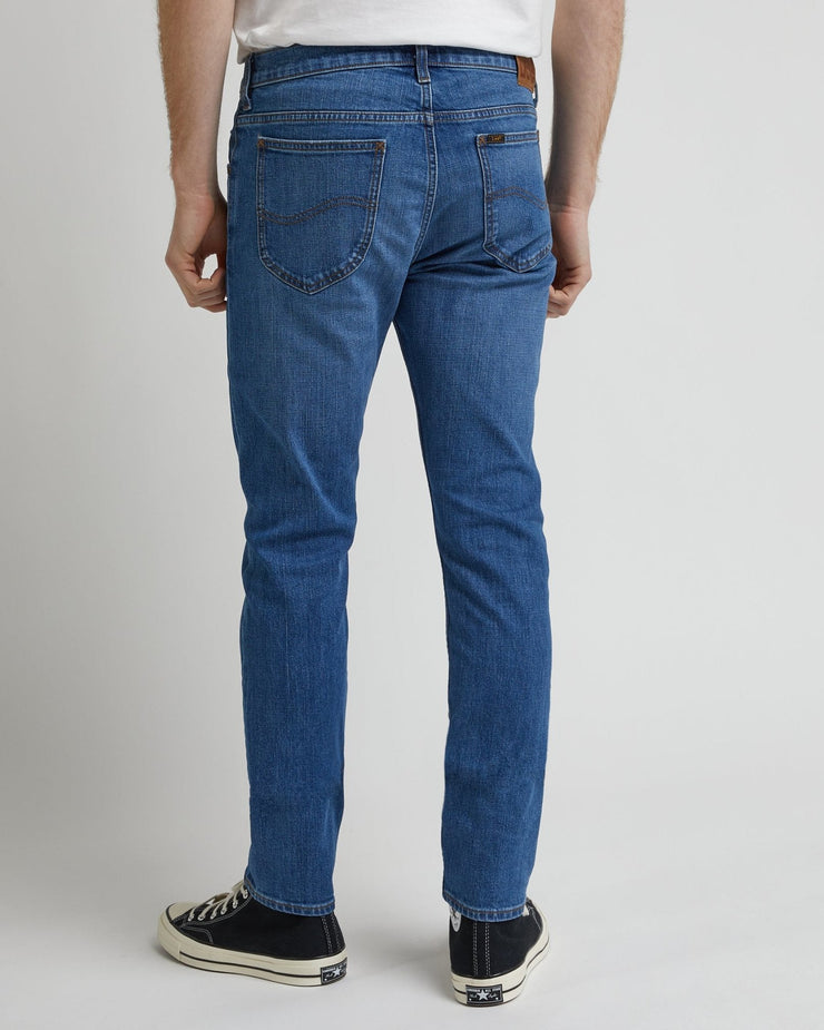 Lee Rider Slim Fit Mens Jeans - Moody Blue Used
