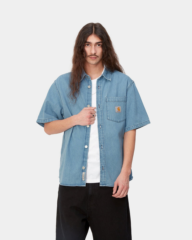 Carhartt WIP S/S Ody Shirt - Blue Stone Bleached
