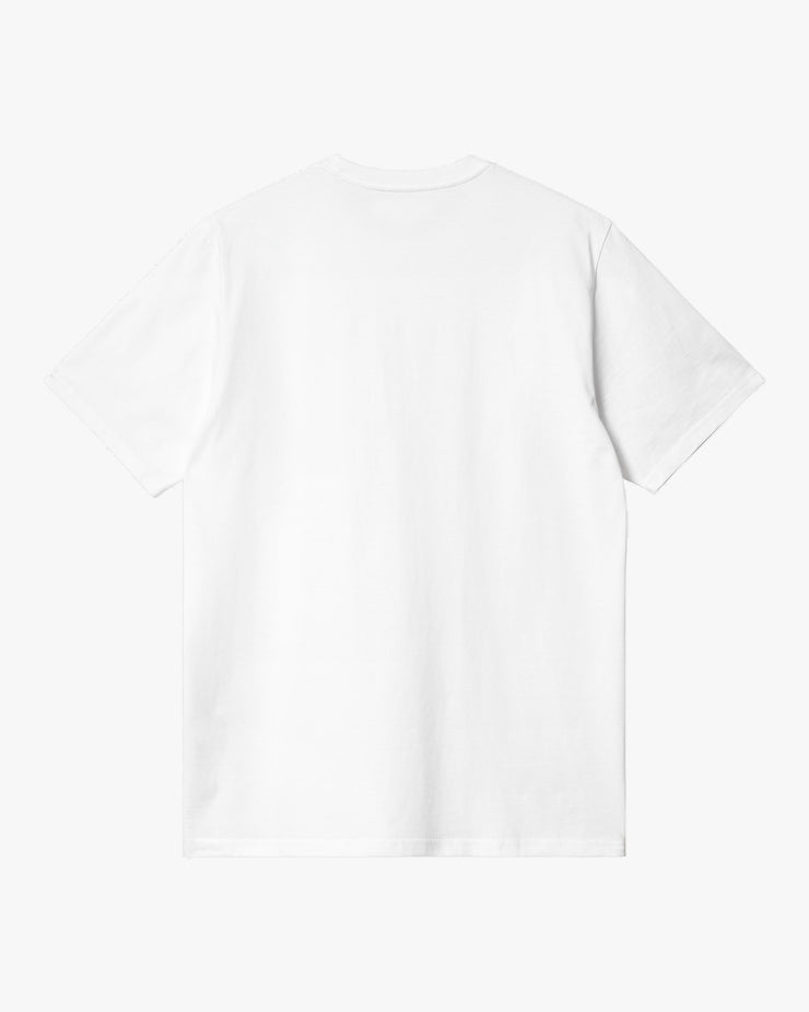 Carhartt WIP S/S Pocket Heart Tee - White / Black | Carhartt WIP T Shirts | JEANSTORE