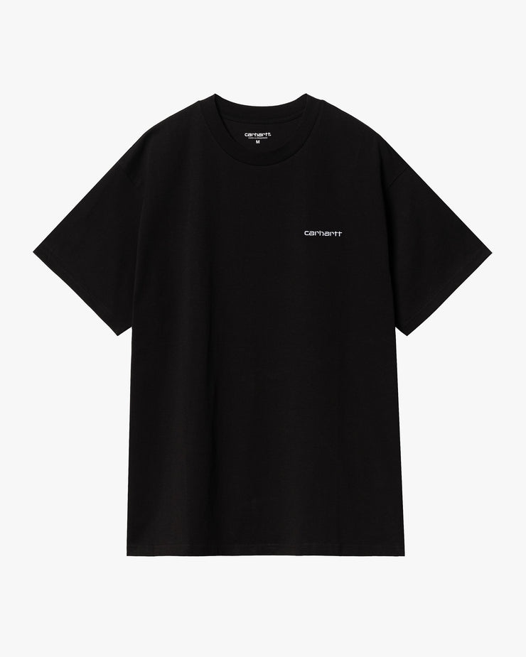 Carhartt WIP S/S Script Embroidery Tee - Black / White