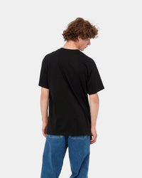 Carhartt WIP S/S Script Embroidery Tee - Black / White | Carhartt WIP T Shirts | JEANSTORE