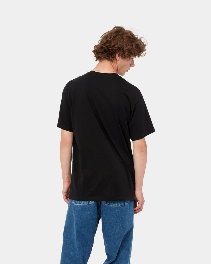 Carhartt WIP S/S Script Embroidery Tee - Black / White