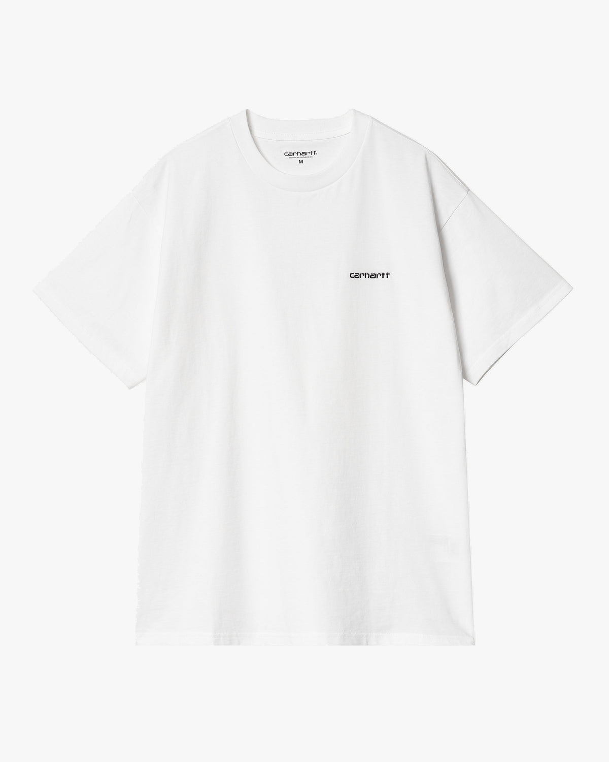 Carhartt WIP S/S Script Embroidery Tee - White / Black | Carhartt WIP T Shirts | JEANSTORE