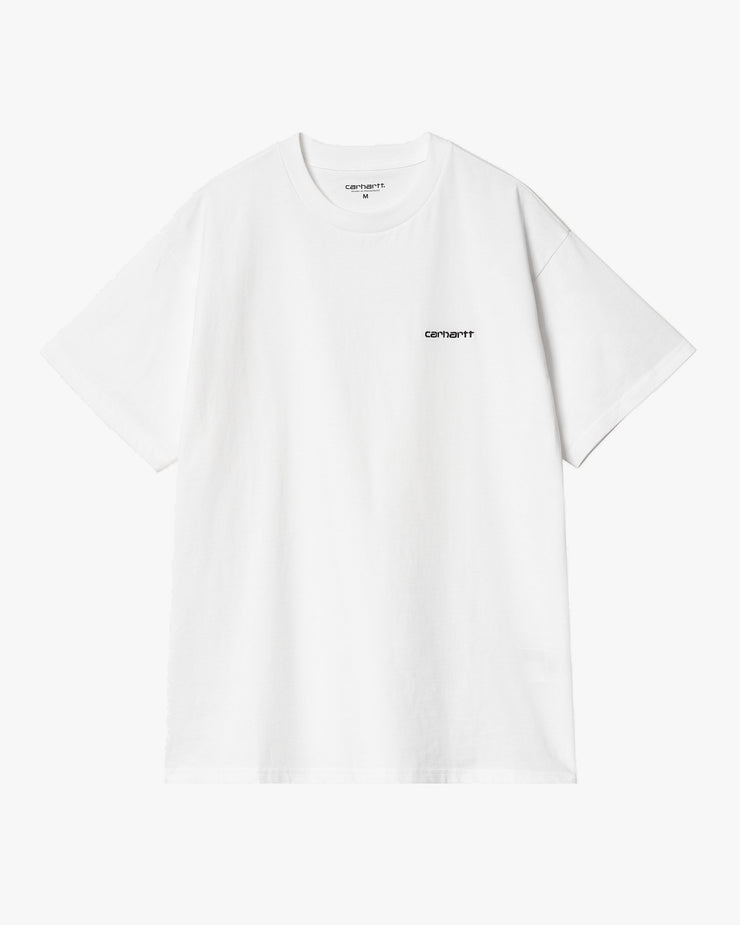 Carhartt WIP S/S Script Embroidery Tee - White / Black