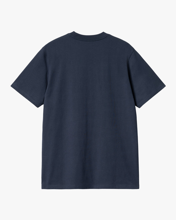 Carhartt WIP S/S Script Tee - Air Force Blue / Malbec