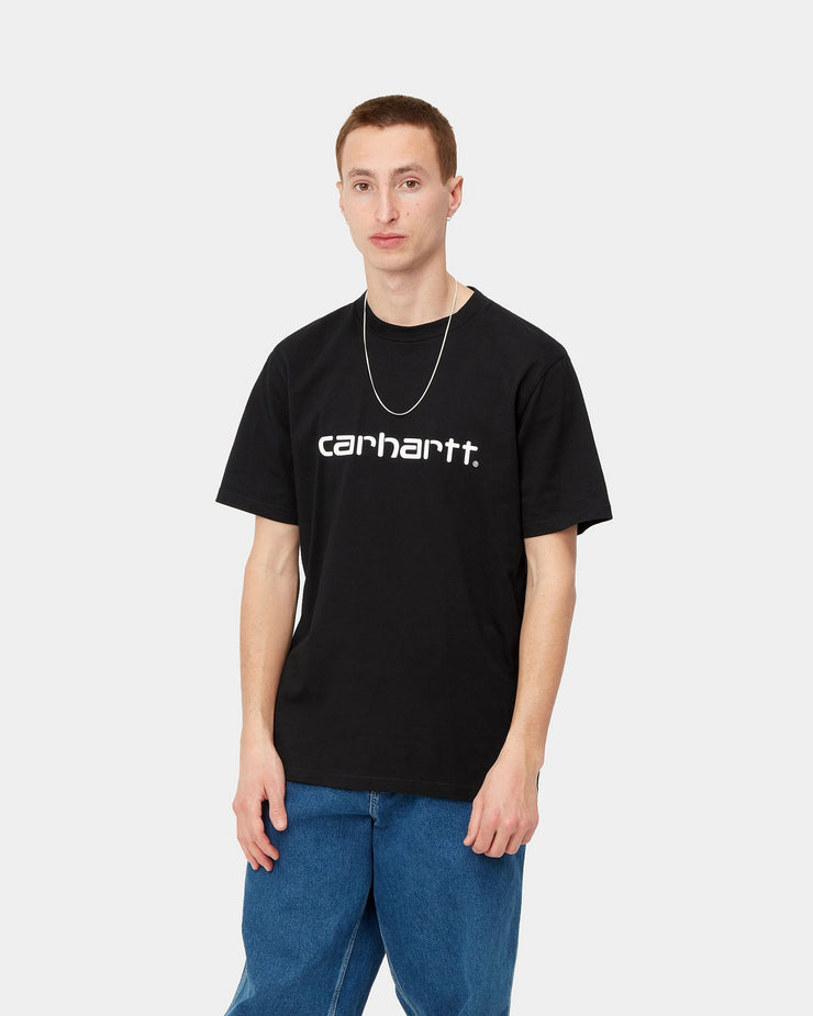 Carhartt WIP S/S Script Tee - Black / White | Carhartt WIP T Shirts | JEANSTORE