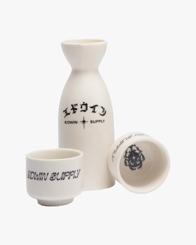 Edwin Sake Set - White / Black