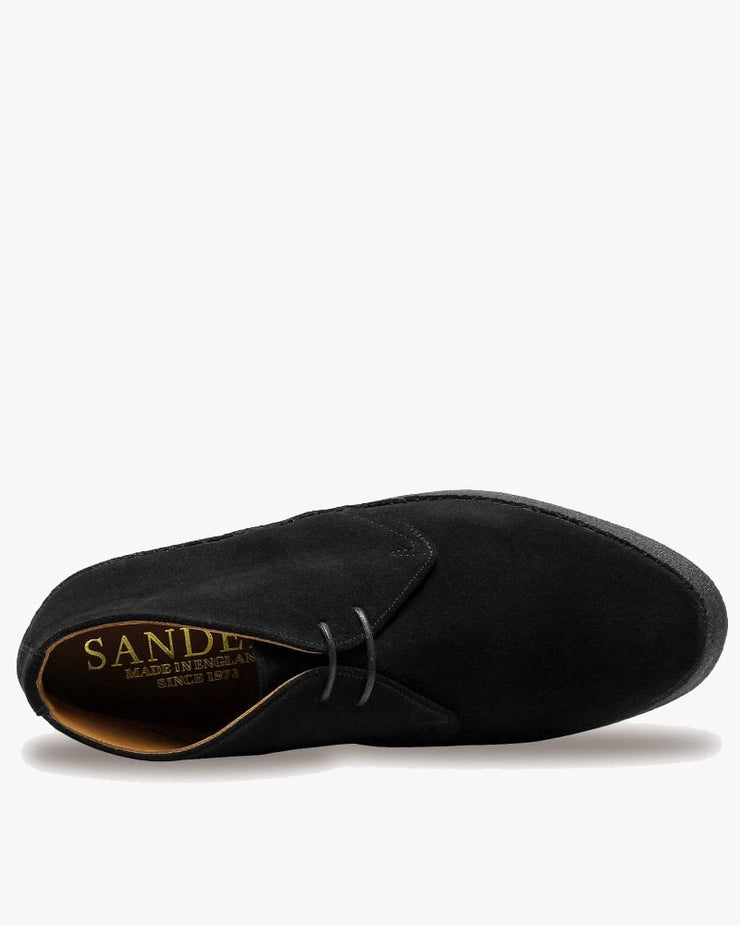 Sanders Hi-Top Chukka Boot - Black Suede | Sanders Boots | JEANSTORE