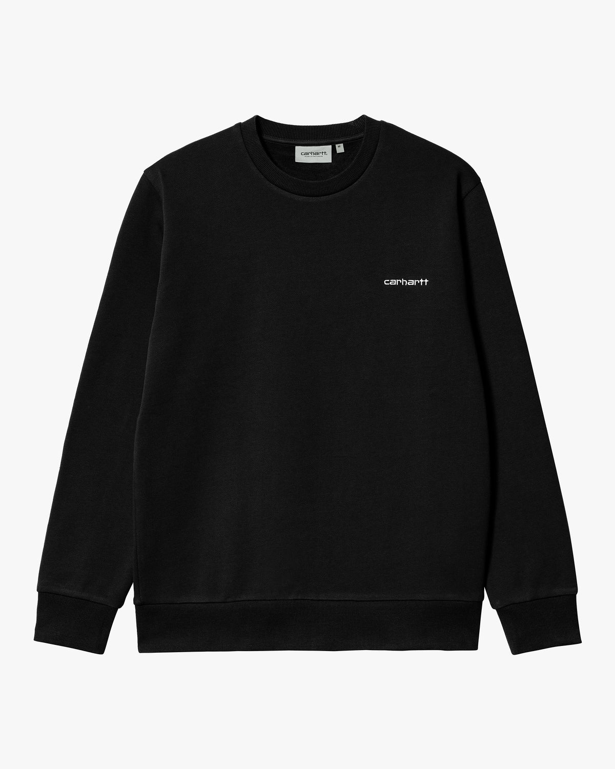 Carhartt WIP Script Embroidery Sweat - Black / White | Carhartt WIP Sweaters & Knitwear | JEANSTORE