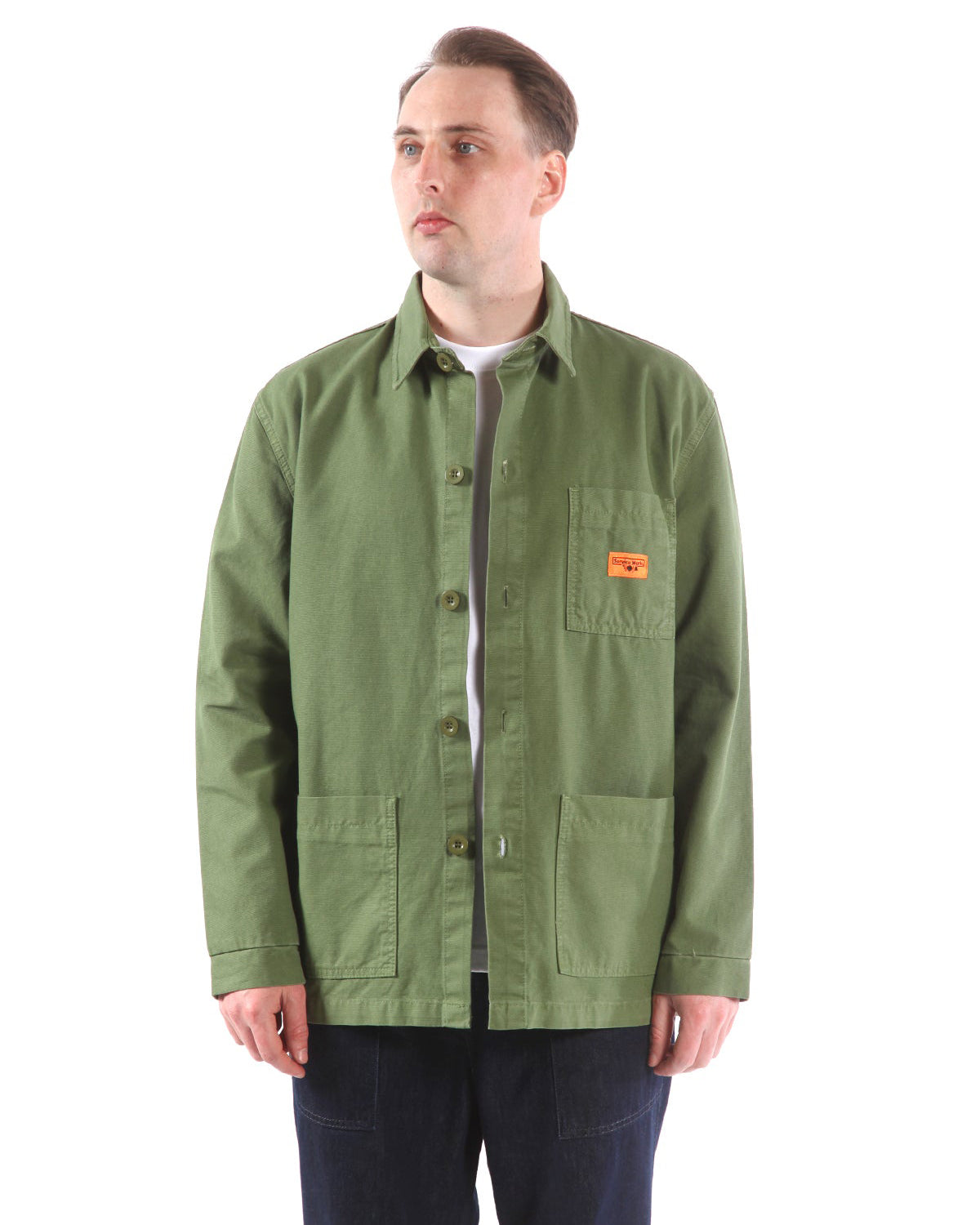 Service Works Classic Canvas Chore Shirt - Olive | Service Works Jackets & Coats | JEANSTORE