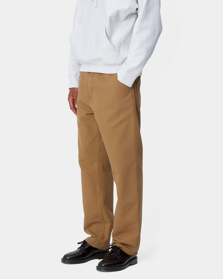 Carhartt WIP Simple Pant Loose Fit Canvas Trousers - Hamilton Brown Rinsed