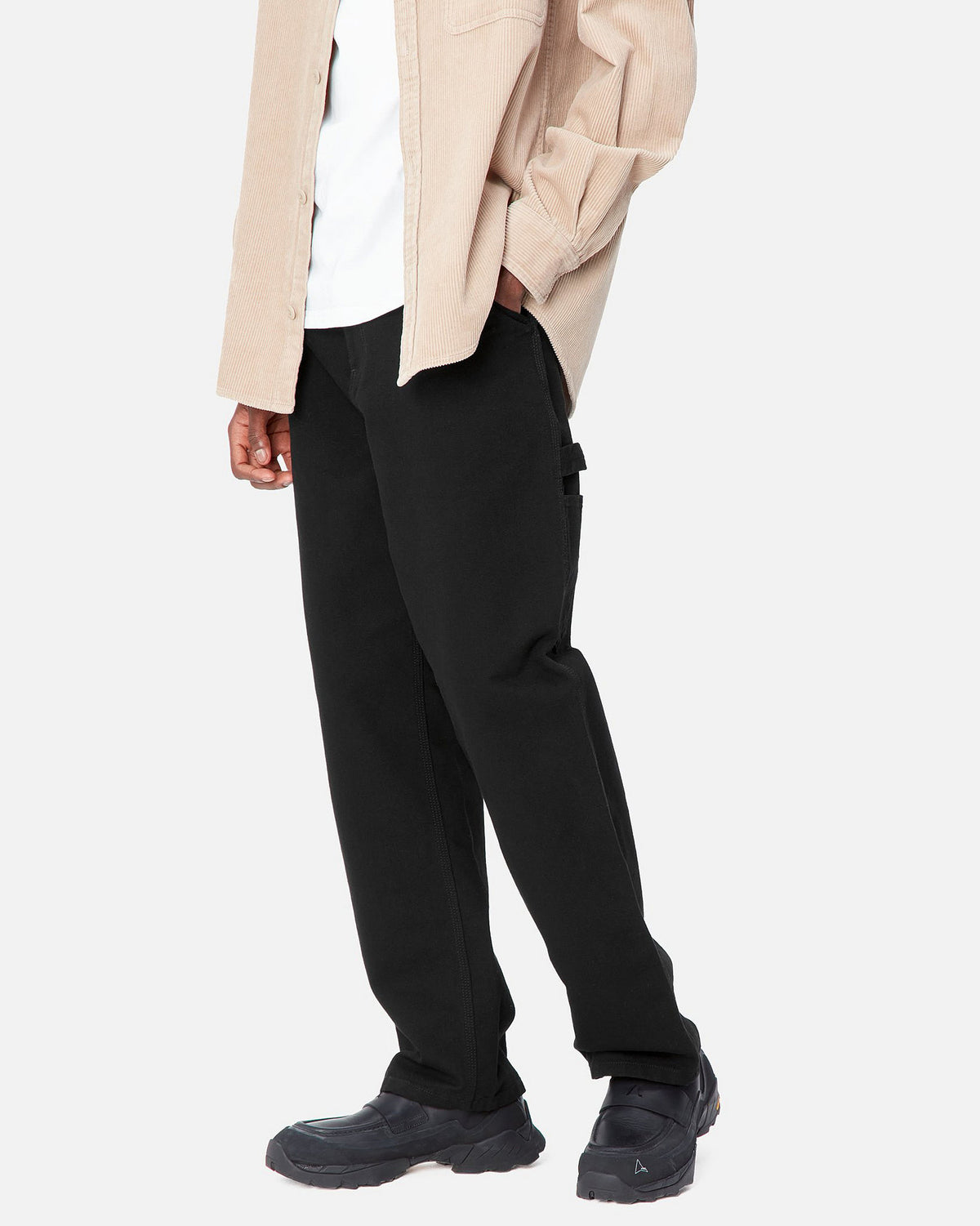 Carhartt WIP Single Knee Pant Relaxed Fit Canvas Trousers - Black Rinsed | Carhartt WIP Chinos & Trousers | JEANSTORE
