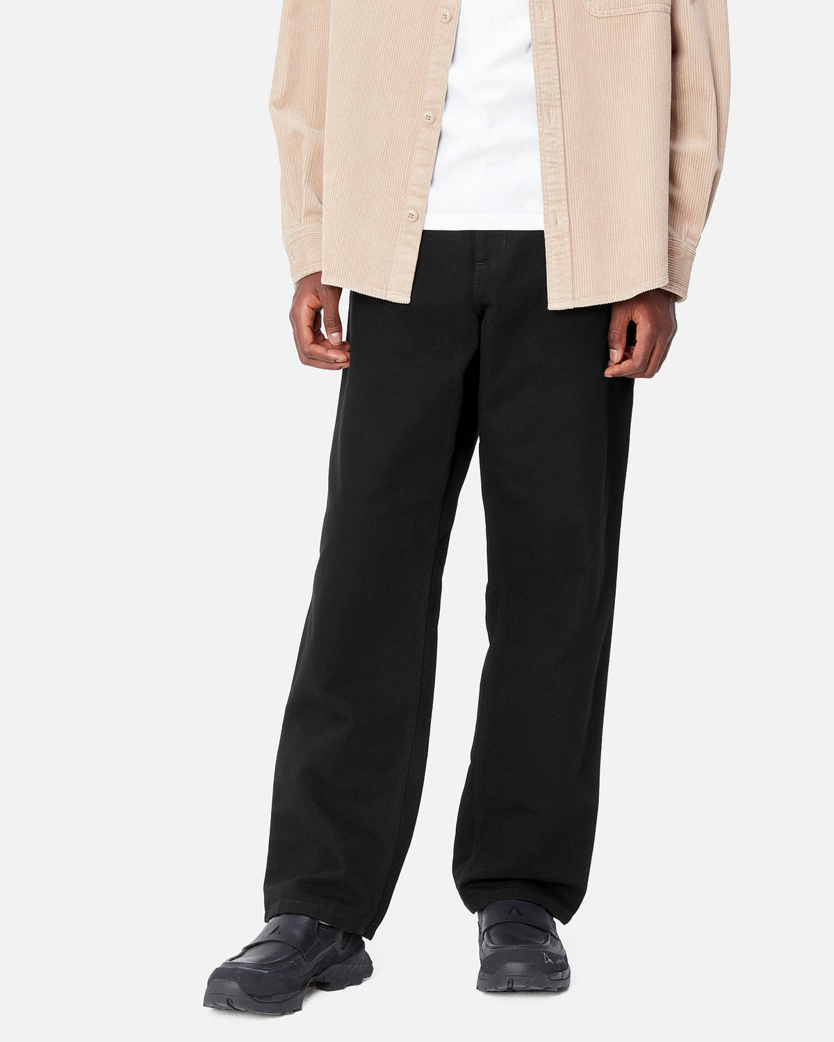 Carhartt WIP Single Knee Pant Relaxed Fit Canvas Trousers - Black Rinsed | Carhartt WIP Chinos & Trousers | JEANSTORE