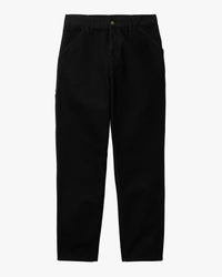 Carhartt WIP Single Knee Pant Relaxed Fit Canvas Trousers - Black Rinsed | Carhartt WIP Chinos & Trousers | JEANSTORE