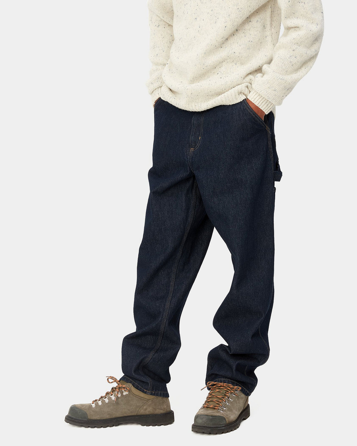 Carhartt WIP Single Knee Pant Relaxed Fit Mens Jeans - Blue Rinsed | Carhartt WIP Jeans | JEANSTORE