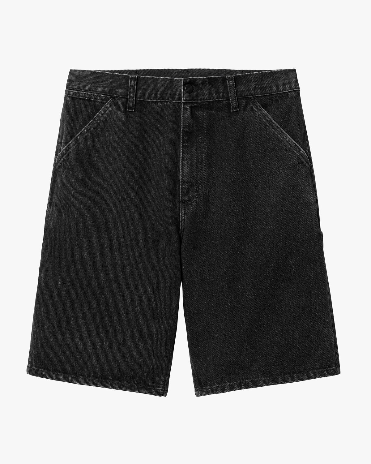 Carhartt WIP Single Knee Shorts - Black Stone Washed | Carhartt WIP Shorts | JEANSTORE