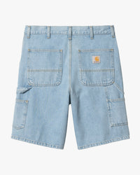 Carhartt WIP Single Knee Shorts - Blue Heavy Stone Bleached | Carhartt WIP Shorts | JEANSTORE