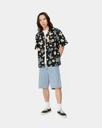 Carhartt WIP Single Knee Shorts - Blue Heavy Stone Bleached | Carhartt WIP Shorts | JEANSTORE