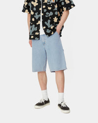Carhartt WIP Single Knee Shorts - Blue Heavy Stone Bleached | Carhartt WIP Shorts | JEANSTORE