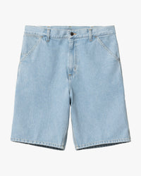 Carhartt WIP Single Knee Shorts - Blue Heavy Stone Bleached | Carhartt WIP Shorts | JEANSTORE