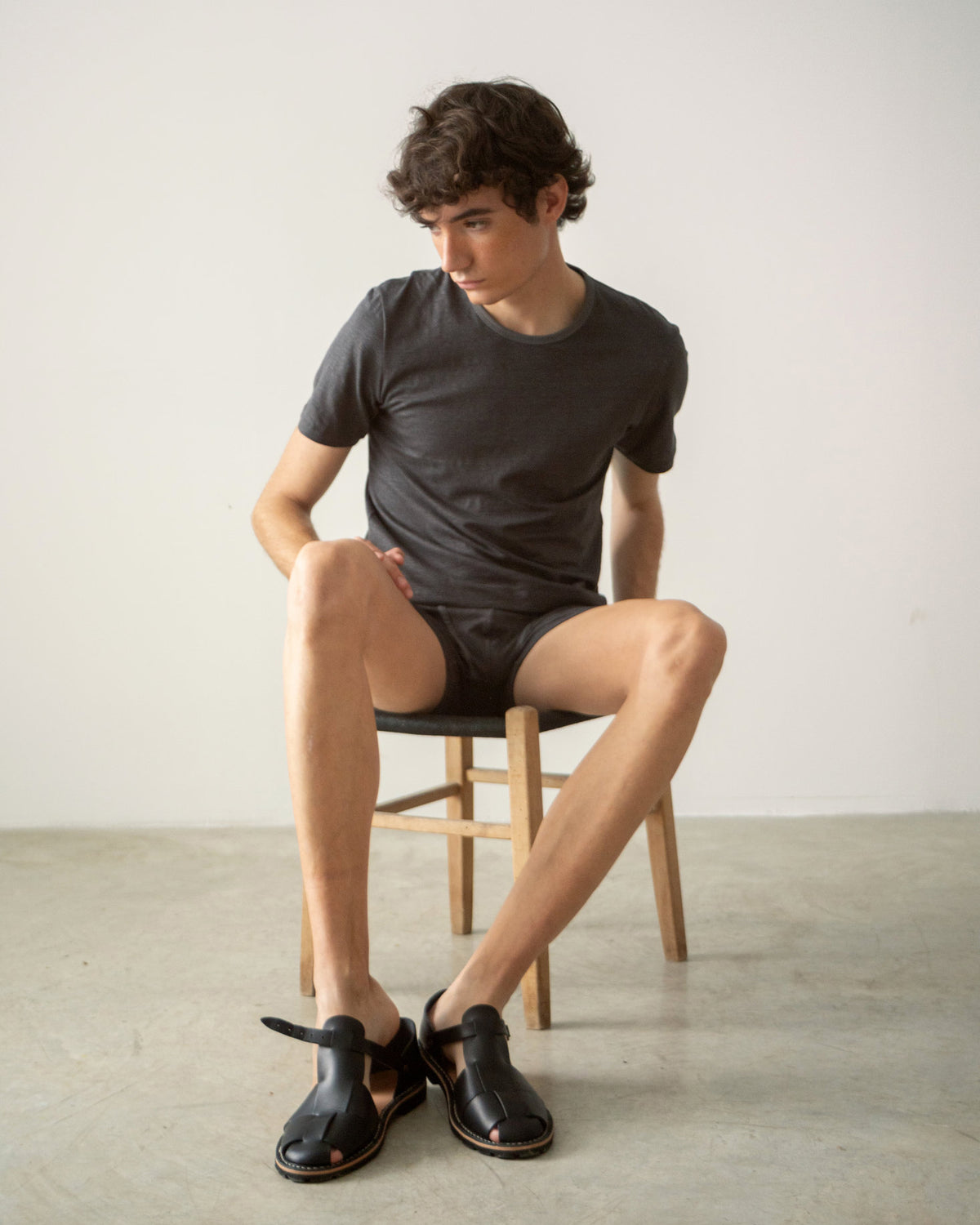 TA-CT Kern Linen T Shirt - Anthracite | TA-CT T Shirts | JEANSTORE