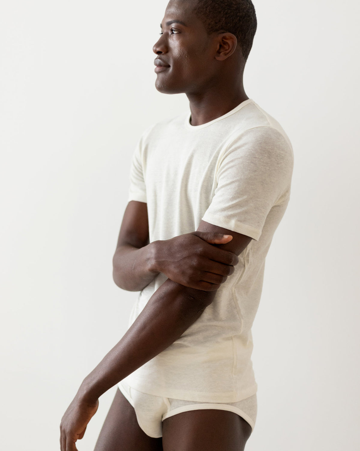 TA-CT Kern Linen T Shirt - Off White | TA-CT T Shirts | JEANSTORE