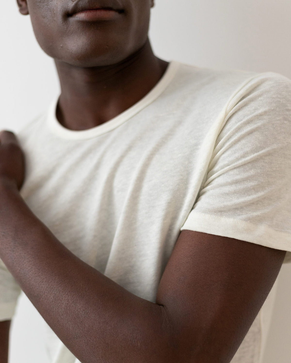 TA-CT Kern Linen T Shirt - Off White | TA-CT T Shirts | JEANSTORE