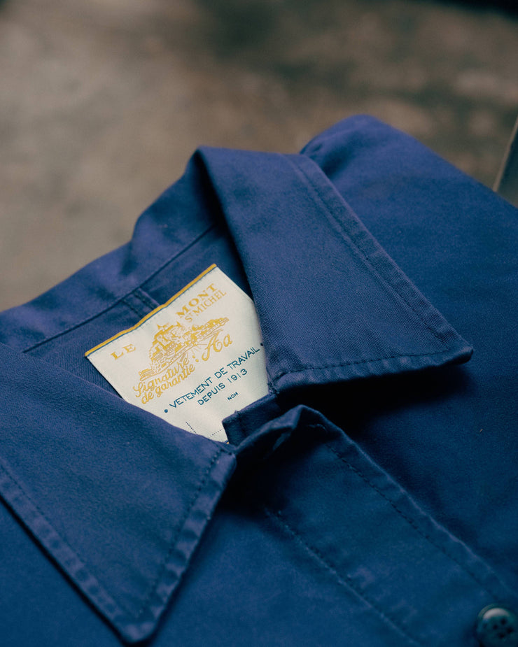 Le Mont St Michel Moleskin Authentic Work Jacket - Blue | Le Mont St Michel Jackets & Coats | JEANSTORE