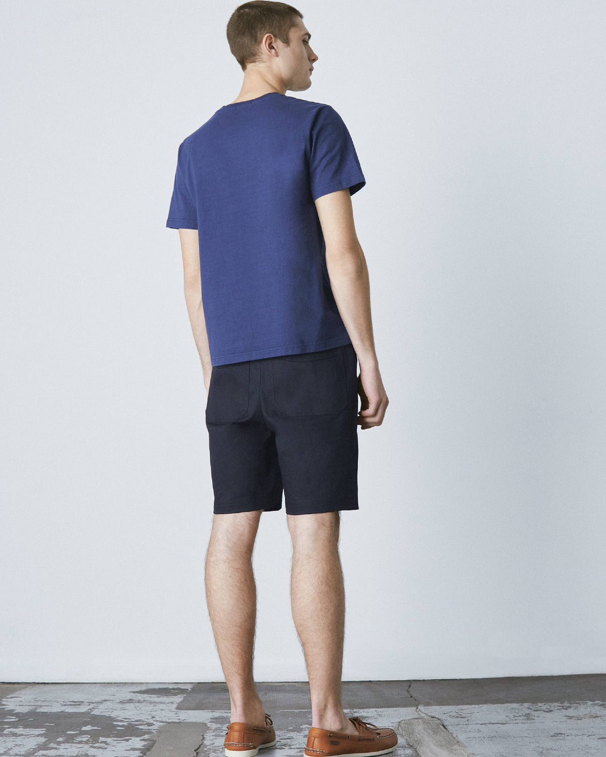 Le Mont St Michel Tobin Circular Knit Tee - Navy | Le Mont St Michel T Shirts | JEANSTORE