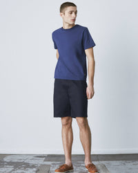 Le Mont St Michel Tobin Circular Knit Tee - Navy | Le Mont St Michel T Shirts | JEANSTORE