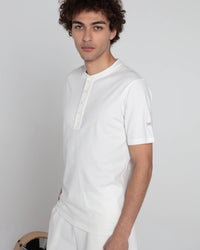 Le Mont St Michel Trenor Henley Tee - Off White | Le Mont St Michel T Shirts | JEANSTORE