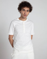 Le Mont St Michel Trenor Henley Tee - Off White | Le Mont St Michel T Shirts | JEANSTORE
