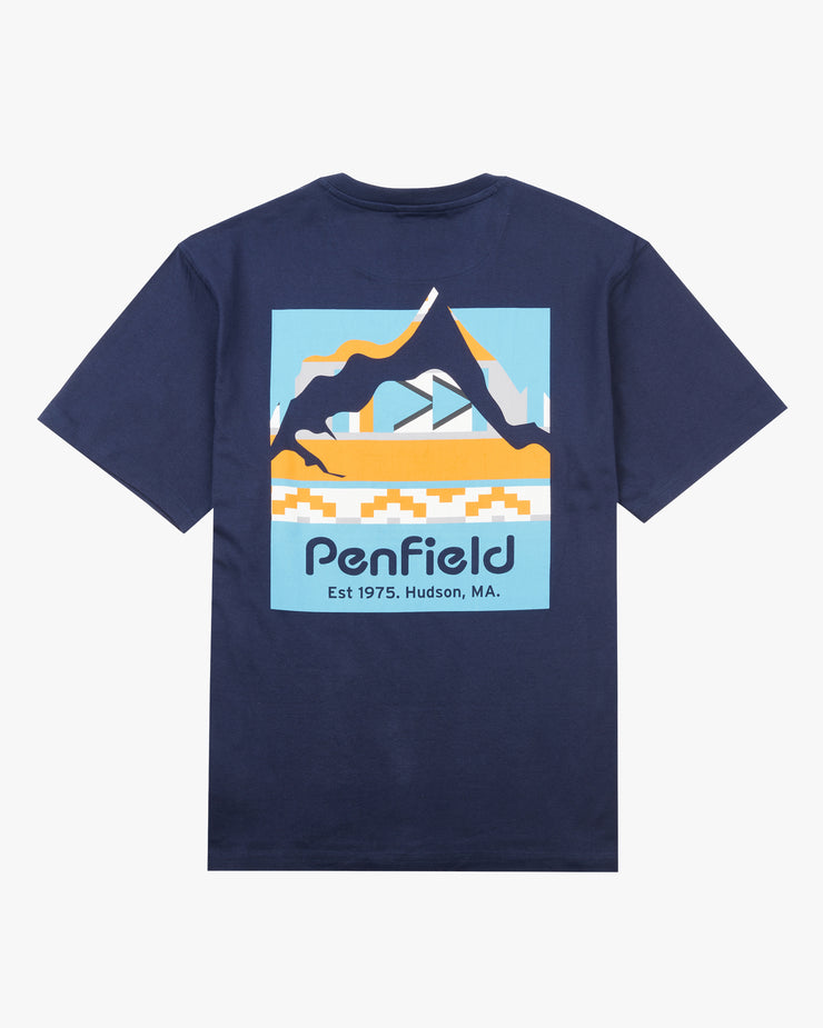 Penfield Geo Back Print Tee - Navy Blazer