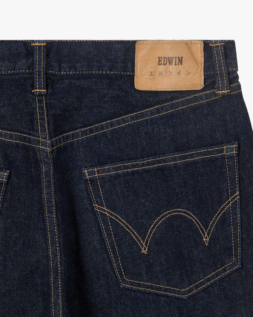 Edwin Made In Japan Regular Straight Mens Jeans - 14oz Kurabo Recycled Red Selvage Denim / Blue Rinsed | Edwin Jeans | JEANSTORE