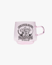 Edwin Positive Chaos Glass Coffee Cup - Pink