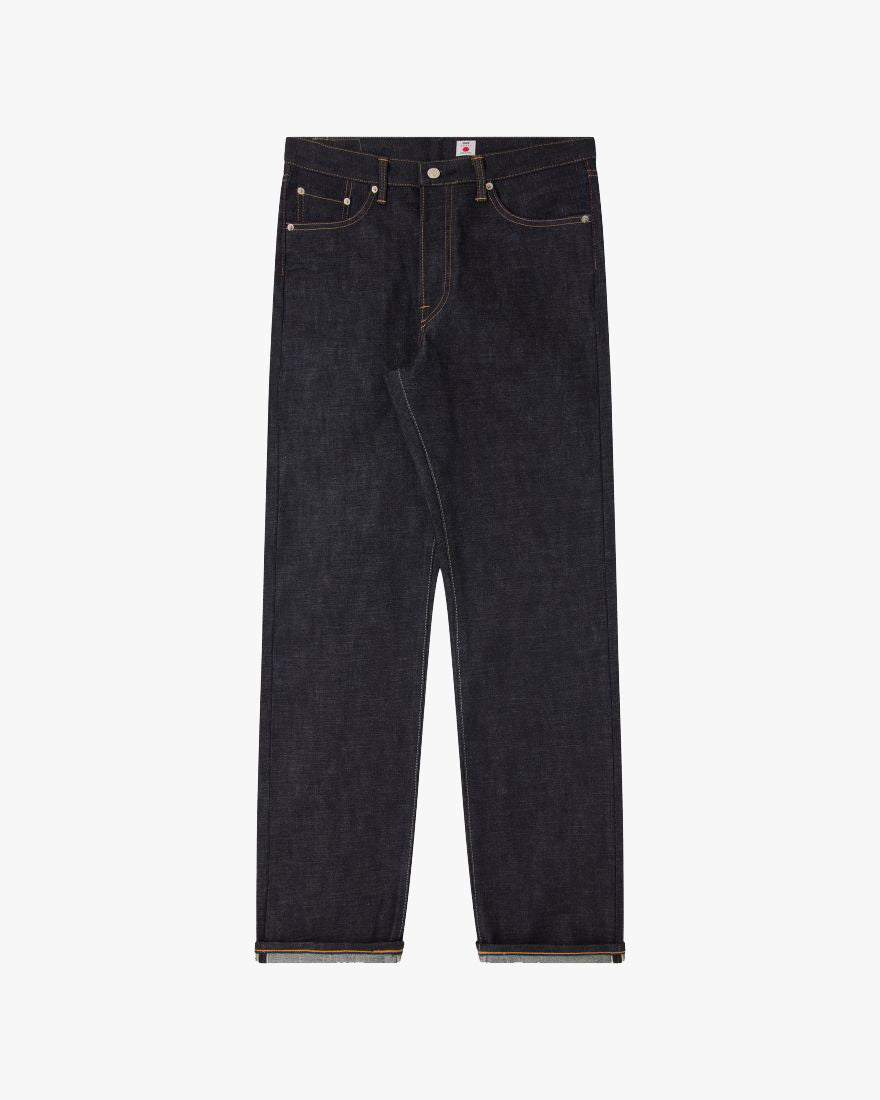 Edwin Made In Japan Regular Straight Mens Jeans - 13.5oz Kaihara Dark Pure Indigo Rainbow Selvage Denim / Blue Unwashed | Edwin Jeans | JEANSTORE