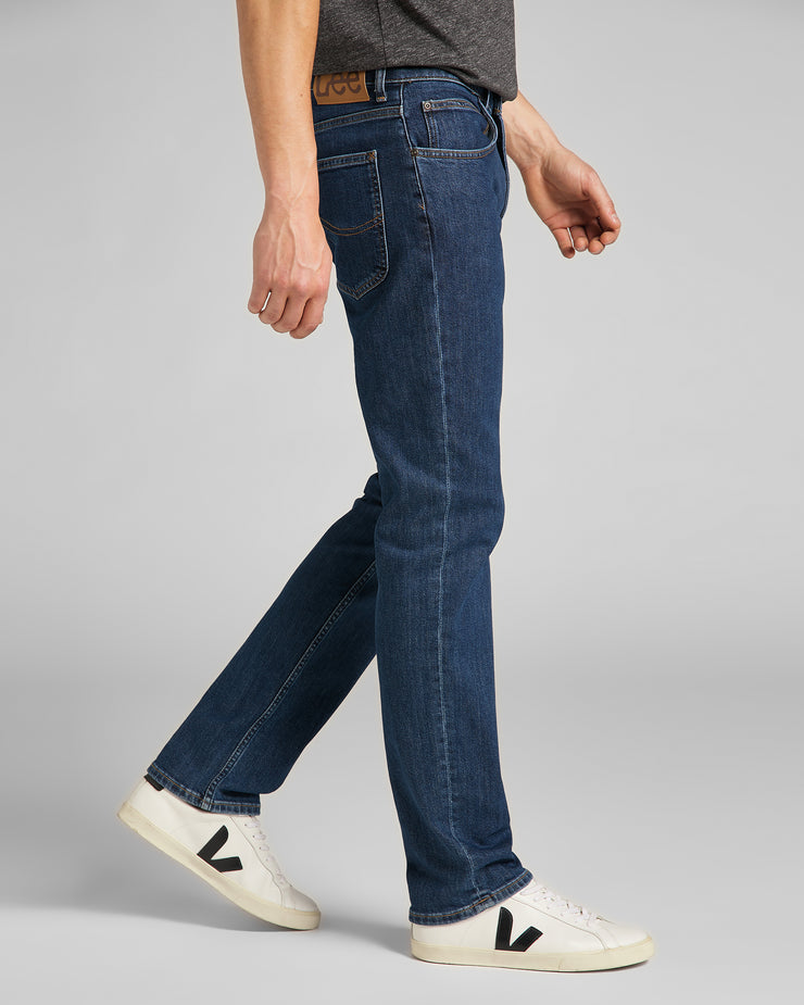 Lee Brooklyn Straight Regular Fit Mens Jeans - Dark Stonewash | Lee Jeans | JEANSTORE