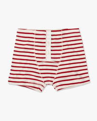 Hemen Biarritz Albar Breton Stripe Boxer Brief - Natural / Red | Hemen Biarritz Underwear | JEANSTORE