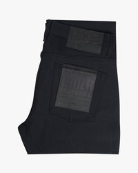 Naked & Famous Denim Weird Guy Regular Tapered Mens Jeans - Solid Black Selvedge | Naked & Famous Denim Jeans | JEANSTORE