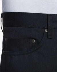Naked & Famous Denim Weird Guy Regular Tapered Mens Jeans - Solid Black Selvedge | Naked & Famous Denim Jeans | JEANSTORE