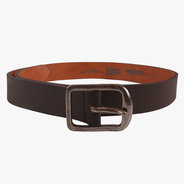 Naked & Famous Denim Thick Belt - 7mm Bovine Leather / Brown | Naked & Famous Denim Belts | JEANSTORE
