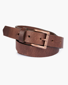 Naked & Famous Denim Buffalo Leather Belt - Brown