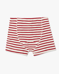 Hemen Biarritz Albar Breton Stripe Boxer Brief - Natural / Red | Hemen Biarritz Underwear | JEANSTORE