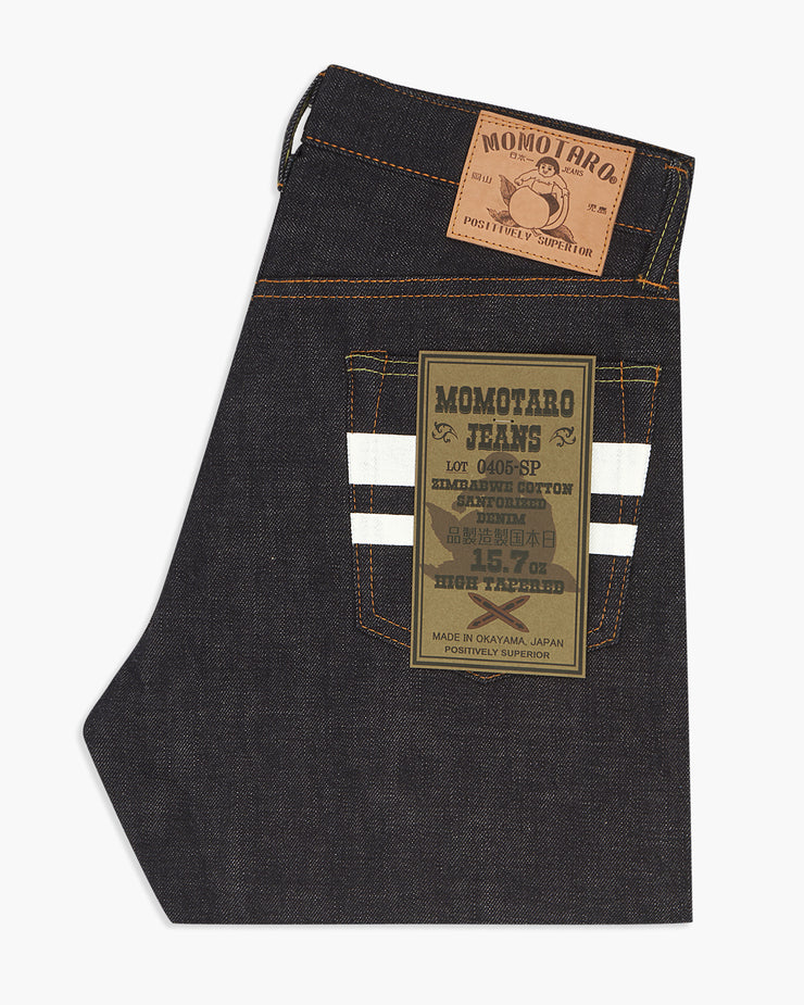Momotaro High Tapered Mens Jeans - 15.7oz Zimbabwe Cotton Selvedge Denim / GTB Stripe | Momotaro Jeans Jeans | JEANSTORE