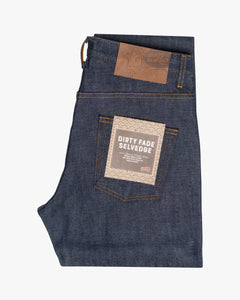 Naked & Famous Denim Easy Guy Relaxed Tapered Mens Jeans - Dirty Fade Selvedge