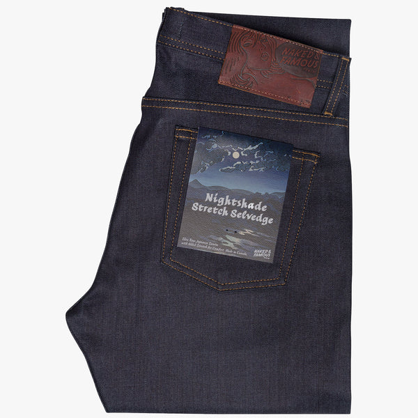 Naked & Famous Denim Weird Guy Regular Tapered Mens Jeans - Nightshade Stretch Selvedge | Naked & Famous Denim Jeans | JEANSTORE