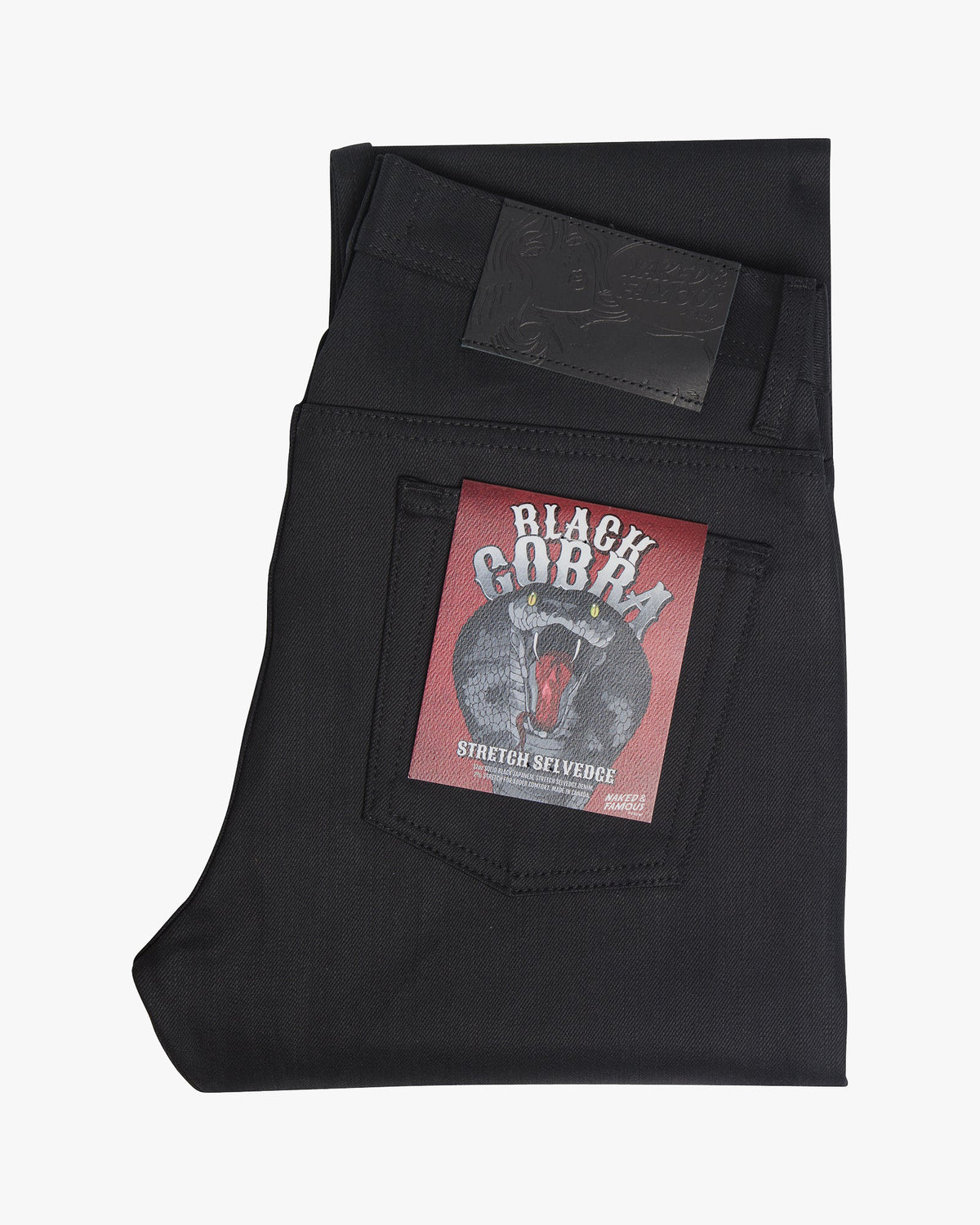 Naked & Famous Denim Weird Guy Regular Tapered Mens Jeans - Black Cobra Stretch Selvedge | Naked & Famous Denim Jeans | JEANSTORE
