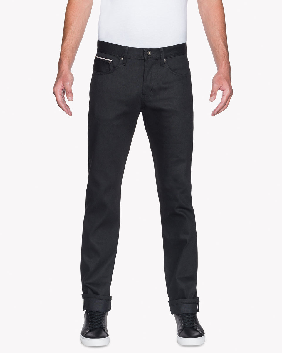 Naked & Famous Denim Weird Guy Regular Tapered Mens Jeans - Black Cobra Stretch Selvedge | Naked & Famous Denim Jeans | JEANSTORE